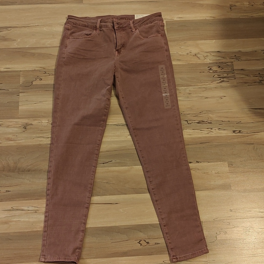 American Eagle size 10 purple regular length jegging